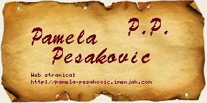 Pamela Pešaković vizit kartica